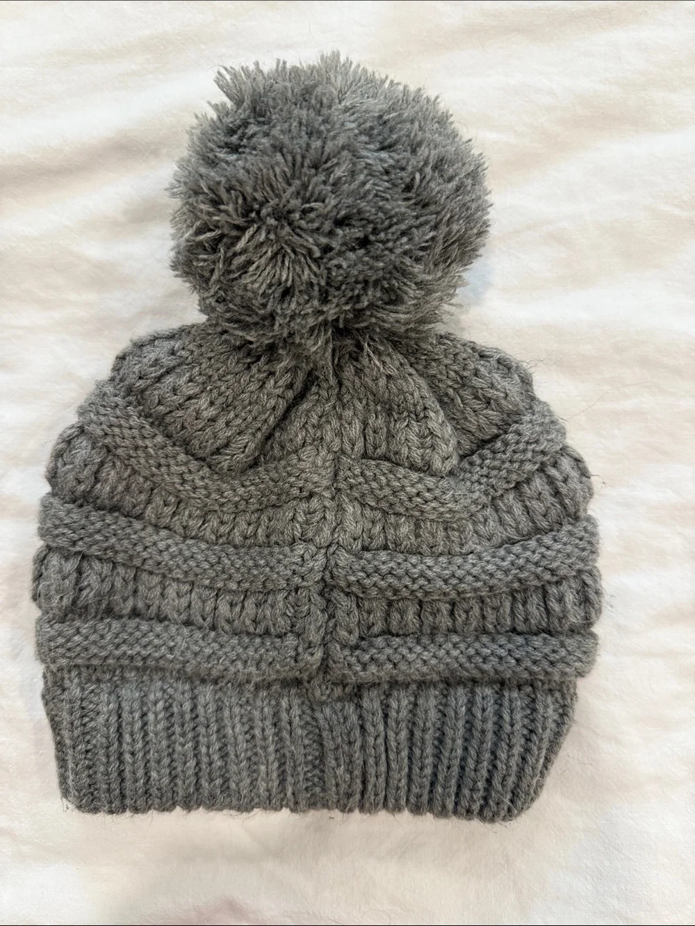 C.C Kids Knit Pom Beanie Light Melange Grey